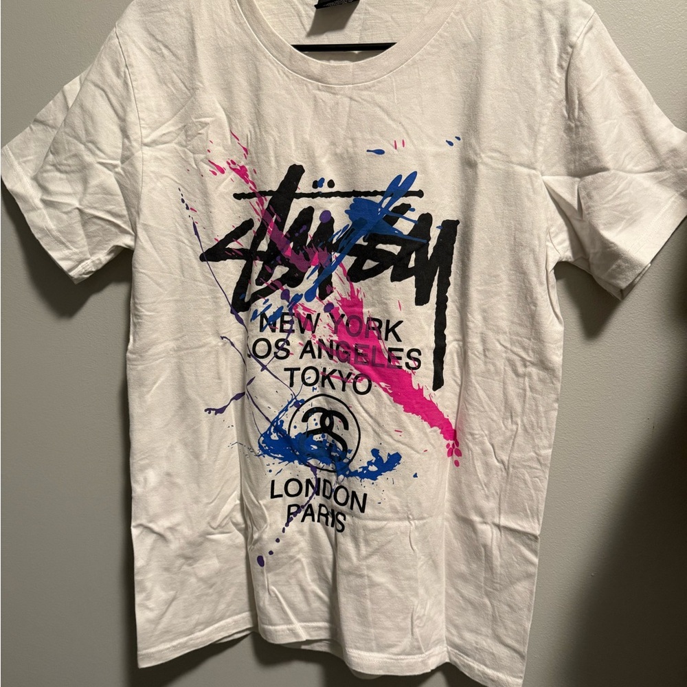 Stussy White Graphic T-Shirt